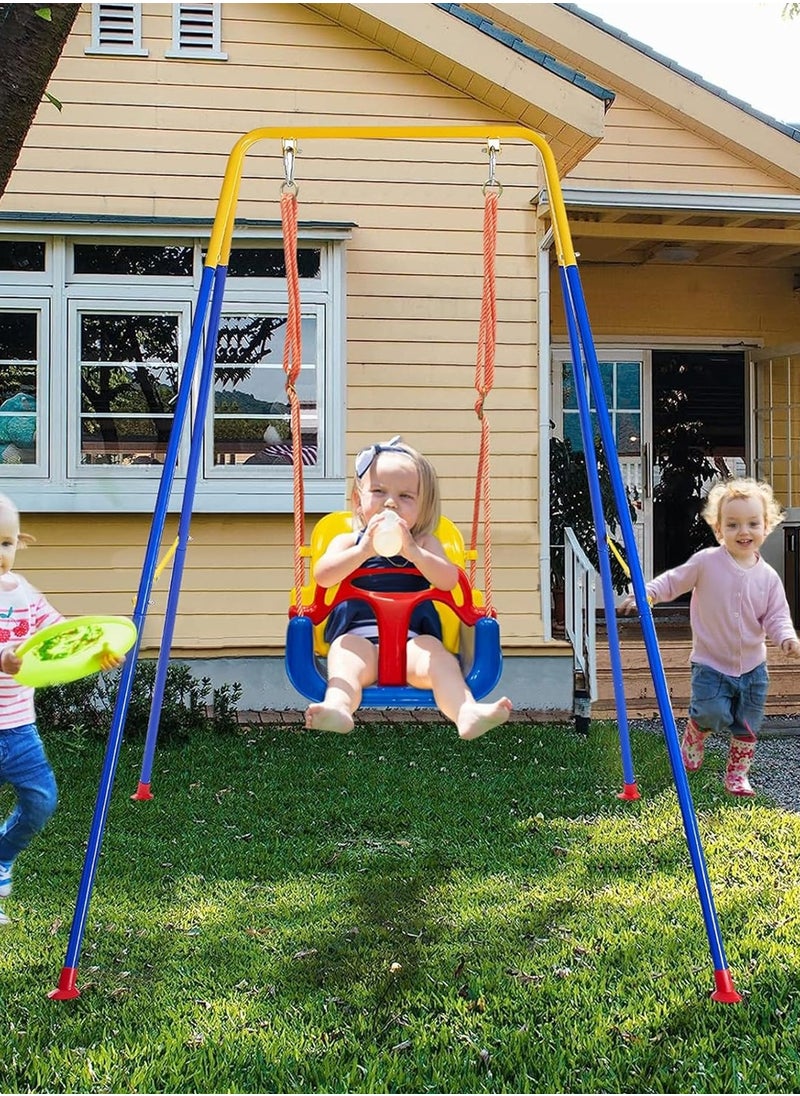 Moovant - 4 in 1 Baby Jumper with Foldable Stand, Stable Safety Baby Swing Set, Toddler Swing and Baby Bouncer Jumper with Safety Seat, Portable Baby Swing, Birthday Gift for Children Toddlers Indoor Outdoor - Image 1
