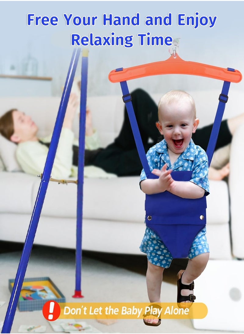 Moovant - 4 in 1 Baby Jumper with Foldable Stand, Stable Safety Baby Swing Set, Toddler Swing and Baby Bouncer Jumper with Safety Seat, Portable Baby Swing, Birthday Gift for Children Toddlers Indoor Outdoor - Image 1