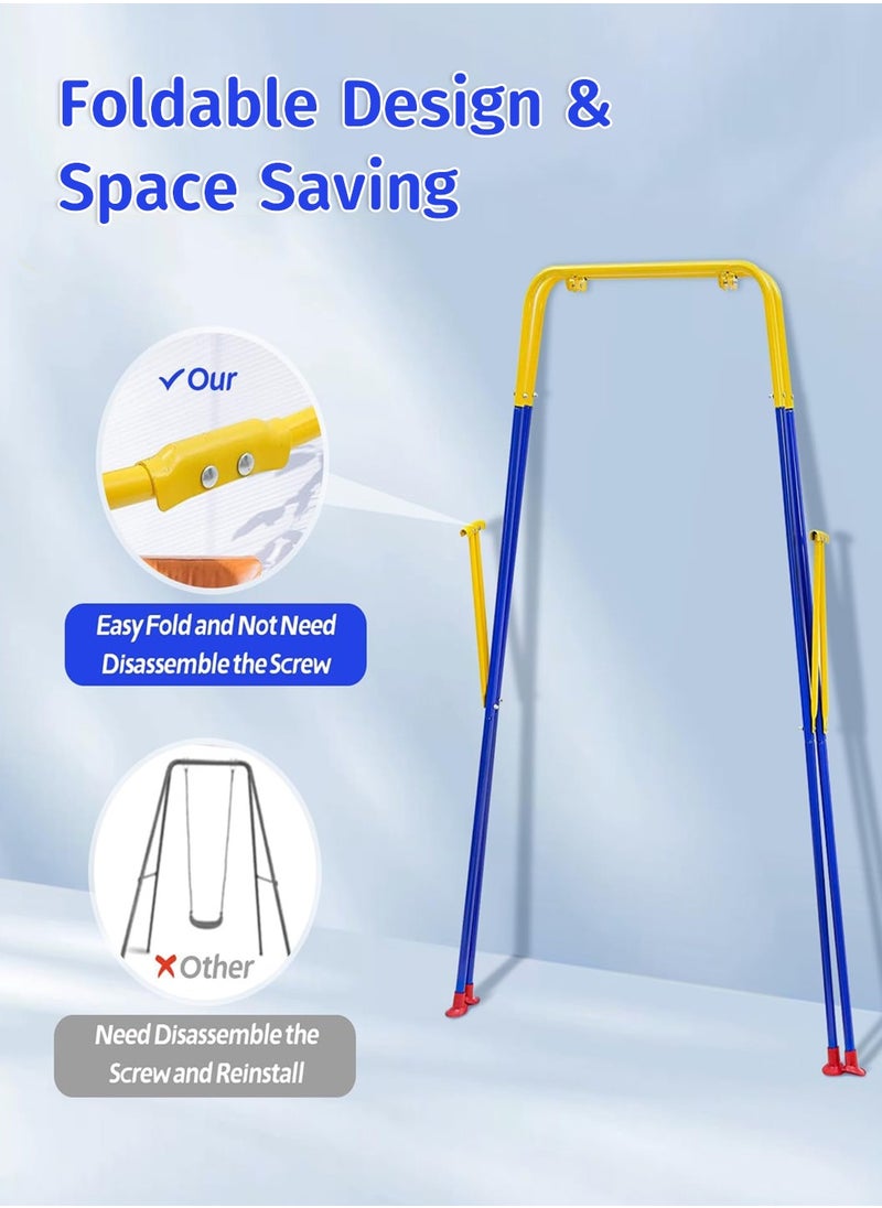 Moovant - 4 in 1 Baby Jumper with Foldable Stand, Stable Safety Baby Swing Set, Toddler Swing and Baby Bouncer Jumper with Safety Seat, Portable Baby Swing, Birthday Gift for Children Toddlers Indoor Outdoor - Image 1