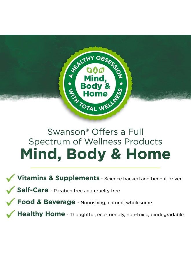 SWANSON Gymnema Sylvestre Leaf 400 Milligrams 100 Capsules - Image 4