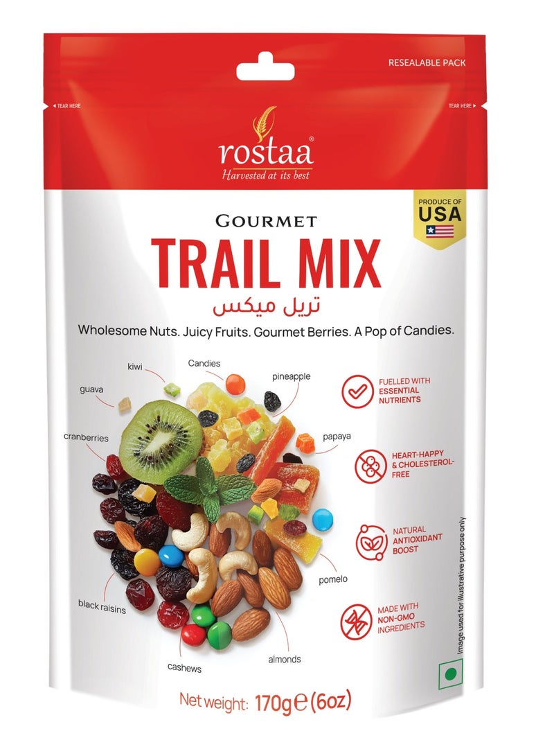Rostaa Trail Mix 170g – Energy-Packed Nuts & Dried Fruits, Healthy On-the-Go Snack - Image 1