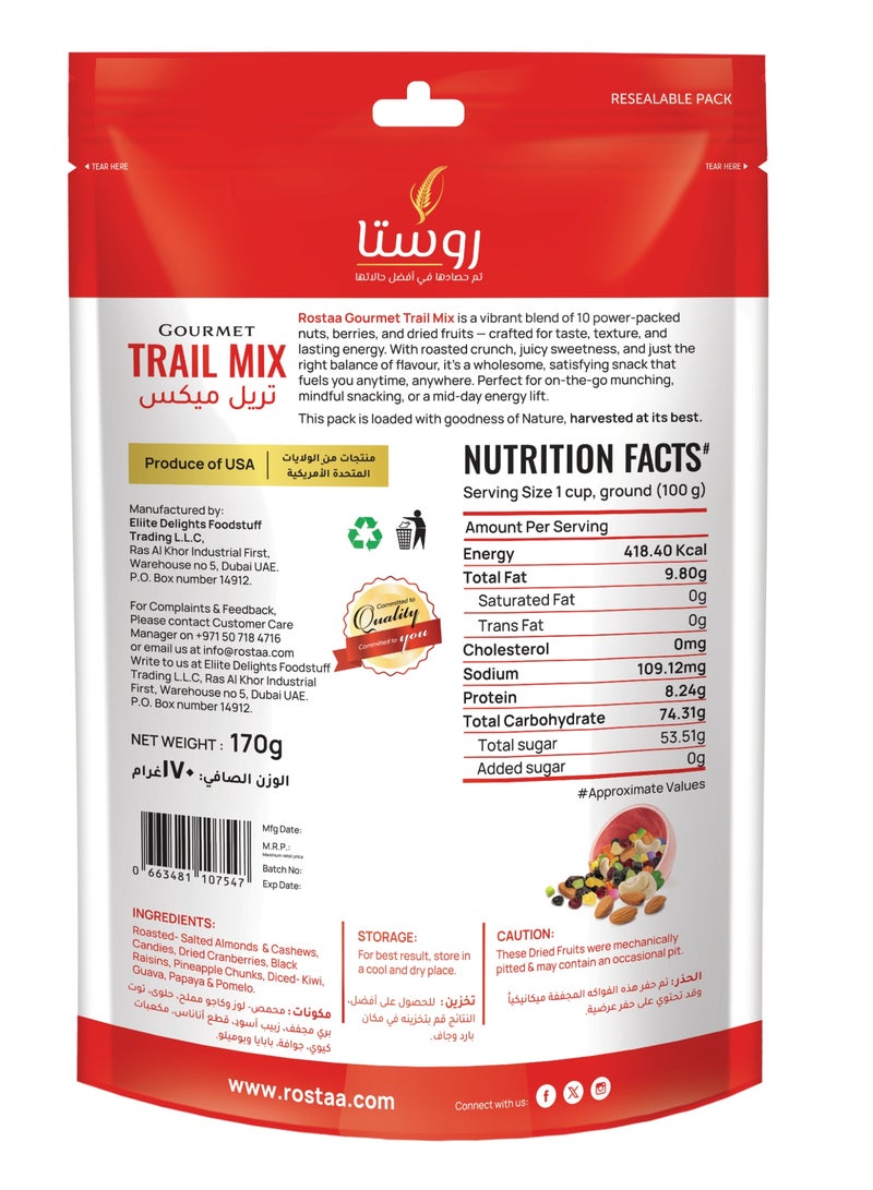 Rostaa Trail Mix 170g – Energy-Packed Nuts & Dried Fruits, Healthy On-the-Go Snack - Image 2