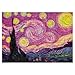 Larkipuzz Art Starry Night Painting Puzzles for Adults 1000 Pieces Challenging Van Gogh Landscape Plant Tree Jigsaw Puzzles Difficult Aesthetic Pink Nature Moon Puzzle - Image 4