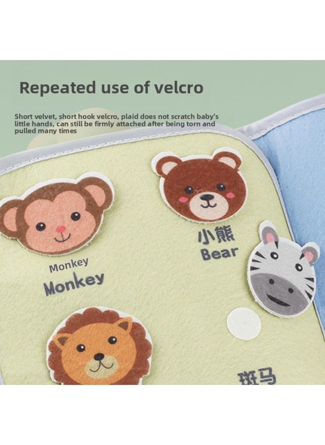 Manufacturers Supply Baby Early Education Cloth Book Tear Baby Three-dimensional Mute Cloth Book Hook And Loop Two-in-one Toy-Color:667-3 Scenario Hands-on Big Cloth Book (ocean) 118g-Specifications:Support Tagging  - Image 4