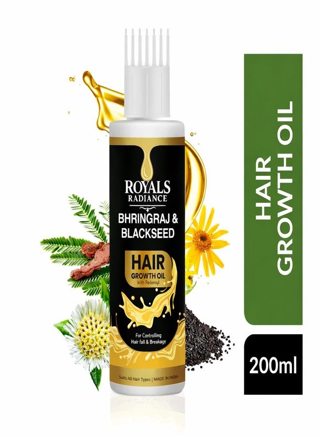Royals Radiance Bhringraj & Black Seed Hair Growth Oil (Pack of 2) | Controls Hair Fall & Breakage | Nourishes Scalp & Promotes Hair Regrowth | Suitable for All Hair Types | Made in India - Image 3