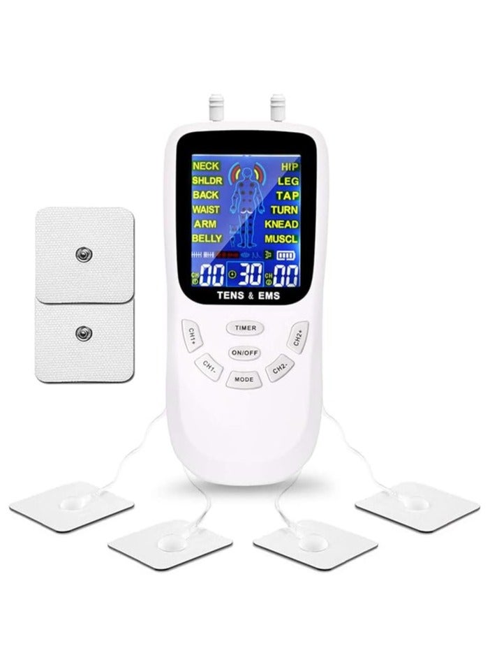Arabest TENS Unit Muscle Stimulator - Dual Channel EMS 12 Modes Electronic Pulse Massager for Pain Relief Physical Therapy, Muscle Massager for Back, Neck, Sciatica, Shoulder Pain Relief - Image 1
