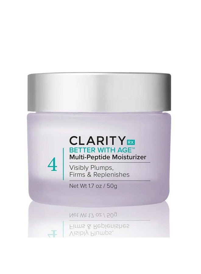 ClarityRx Better With Age Multi-Peptide Anti-Aging Facial Moisturizer, Natural Lifting & Tightening Face Cream, Plant Based, Cruelty Free, Paraben Free (1.7 oz) - Image 1