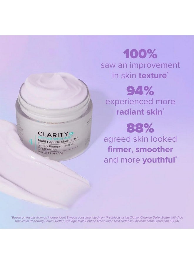 ClarityRx Better With Age Multi-Peptide Anti-Aging Facial Moisturizer, Natural Lifting & Tightening Face Cream, Plant Based, Cruelty Free, Paraben Free (1.7 oz) - Image 2