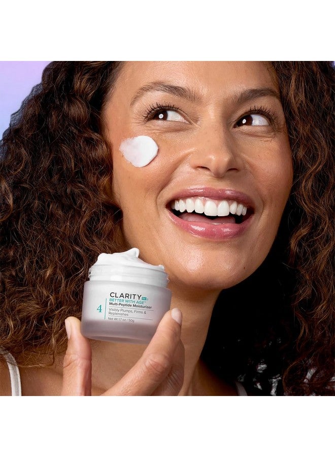 ClarityRx Better With Age Multi-Peptide Anti-Aging Facial Moisturizer, Natural Lifting & Tightening Face Cream, Plant Based, Cruelty Free, Paraben Free (1.7 oz) - Image 4