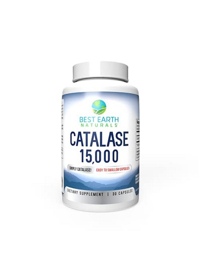 Best Earth Naturals - Catalase 15000 Pure Catalase Antioxidant Enzyme Tiny Easy To Swallow Capsule 30 Day Supply - Image 1