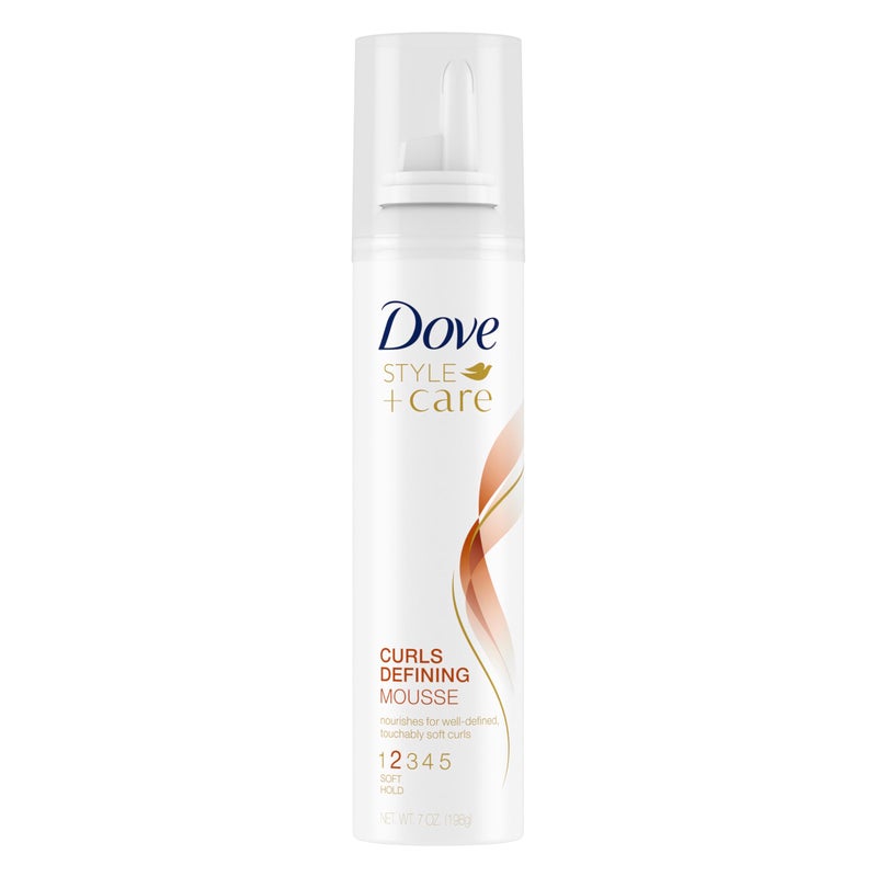 Dove STYLE+care Curls Defining Mousse, Soft Hold 7 oz - Image 1