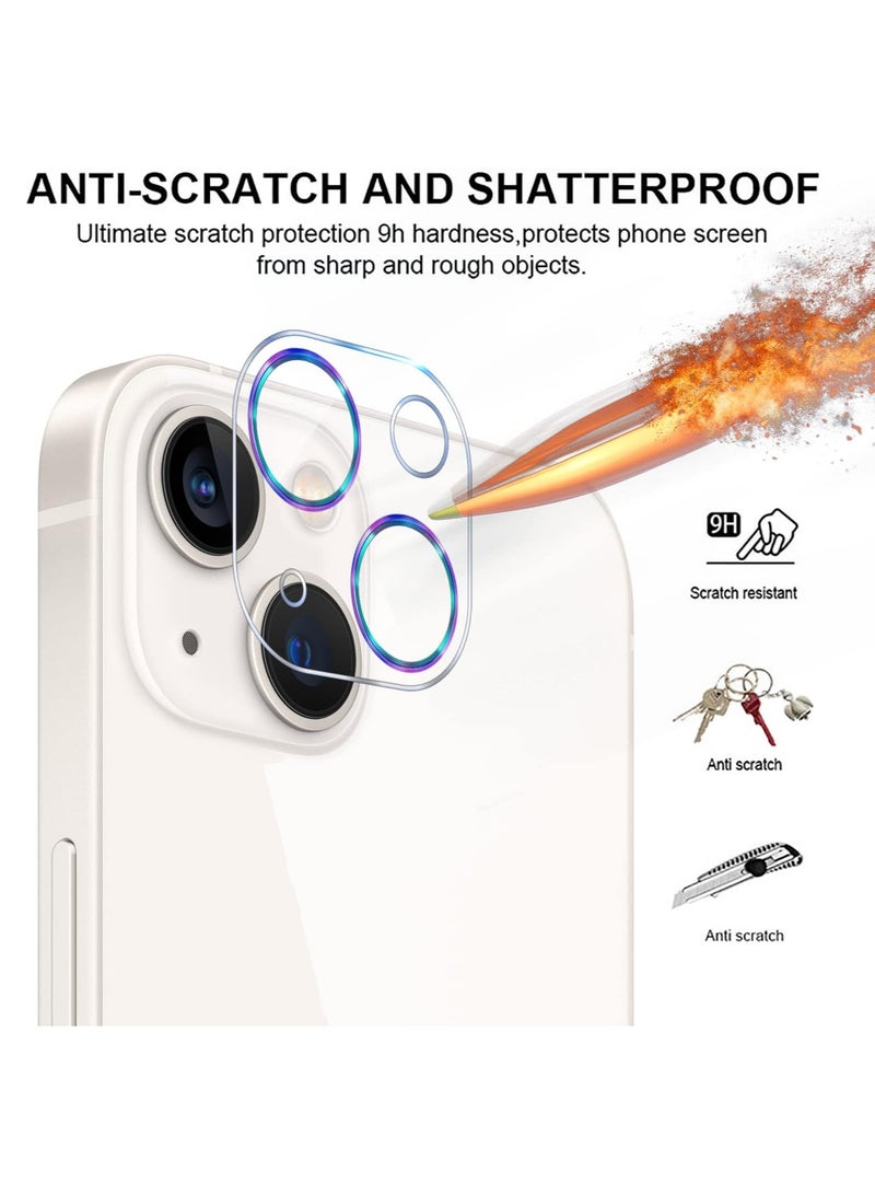 3D Waterproof Tempered Glass Compatible With IPhone 14  Camera Lens Protective Film Sticker Compatible with Apple iPhone 14 Graffiti Clear - Image 2