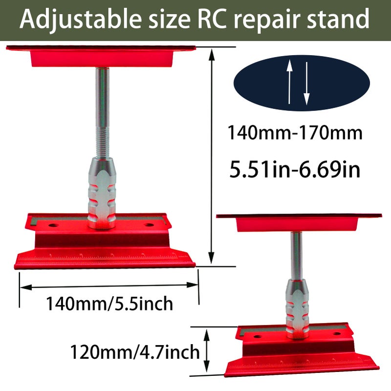 RC Lelut RC Car Repair Work Stand Repair Tool Set 360 Degree Rotation and 523PCS RC Screws Kit & RC Screwdrivers and Screws Pallet for 1/8 1/10 1/12 1/16 1/18 RC Crawler Truck Buggy Vehicle Scale Accessories - Image 2