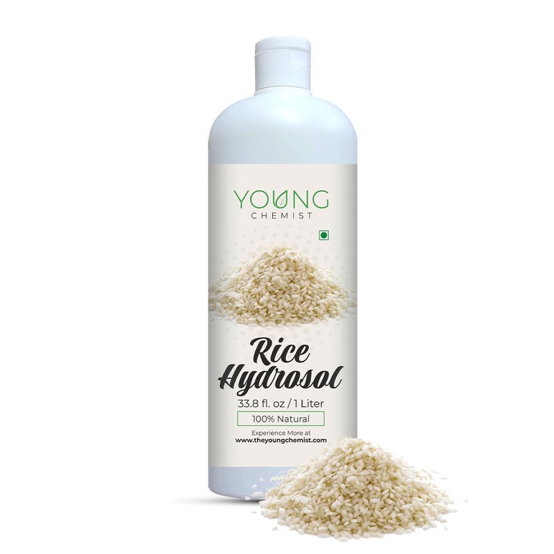 Young Chemist Organic Rice Hydrosol Pure Natural ChemicalFree Steam Distilled Water For Skin Hair and Aromatherapy For Men And Women In 1 Litre Bottle Spray - Image 1