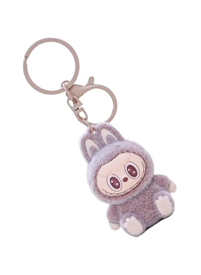 Arabest Labubu Mini Plush Keychain, Cute Rabbit Hanging Ornament, Small Figure Decortion for Car Home Office Desktop - Image 1