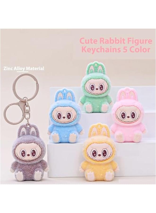 Arabest Labubu Mini Plush Keychain, Cute Rabbit Hanging Ornament, Small Figure Decortion for Car Home Office Desktop - Image 2