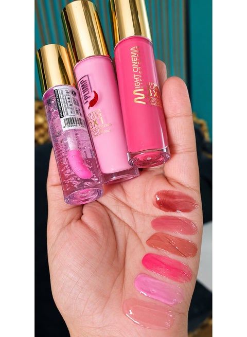 ملمع شفاه (ليب جلوس) Might Cinema Lifter Gloss 3×1 - بينك Pink - موديل 6010 - لمعة وترطيب للشفاه