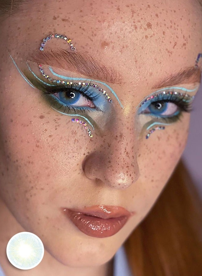 سيدة جديدة عدسات لاصقة ملونة زرقاء من فريش ليدي للاستخدام السنوي - Image 4