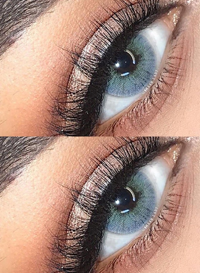 سيدة جديدة عدسات لاصقة ملونة زرقاء من فريش ليدي للاستخدام السنوي - Image 2