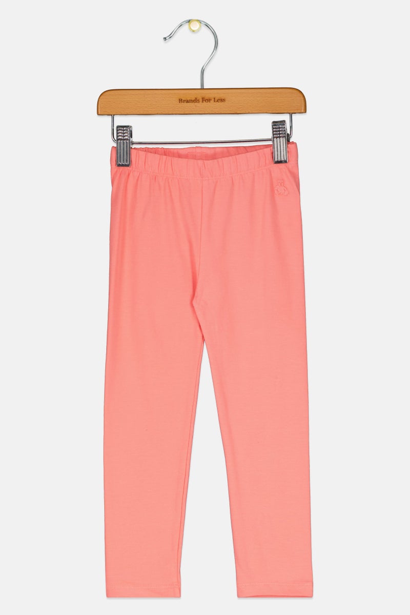 GAP Toddlers Girl Plain Full Length Leggings, Coral - Image 1