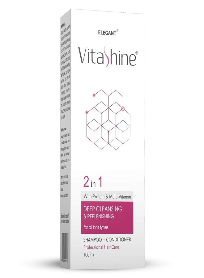 Professional 2-in-1 Protein & Multivitamin Enriched Formula 100ml Shampoo & Conditioner for All Hair Types - Image 3
