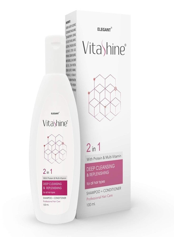 Professional 2-in-1 Protein & Multivitamin Enriched Formula 100ml Shampoo & Conditioner for All Hair Types - Image 1