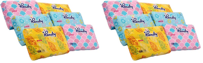 Handy Smart Pack 120 Tissues 3 Ply (Pack of 12)