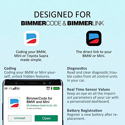 Vgate OBD2 Bluetooth Scanner vLinker BM Bimmercode Diagnostic Tool for BMW/Mini, Work with Android and Windows only - Image 2