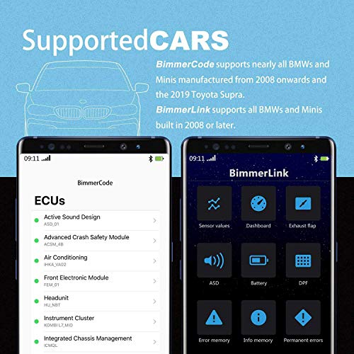 Vgate OBD2 Bluetooth Scanner vLinker BM Bimmercode Diagnostic Tool for BMW/Mini, Work with Android and Windows only - Image 4