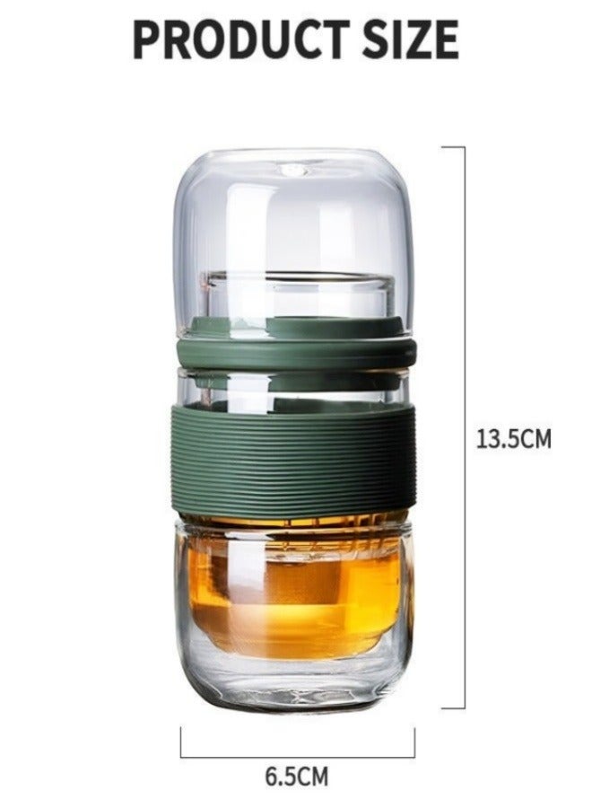 ميكسد منقي الشاي الزجاجي المحمول للمكتب والمنزل والسفر - Image 3