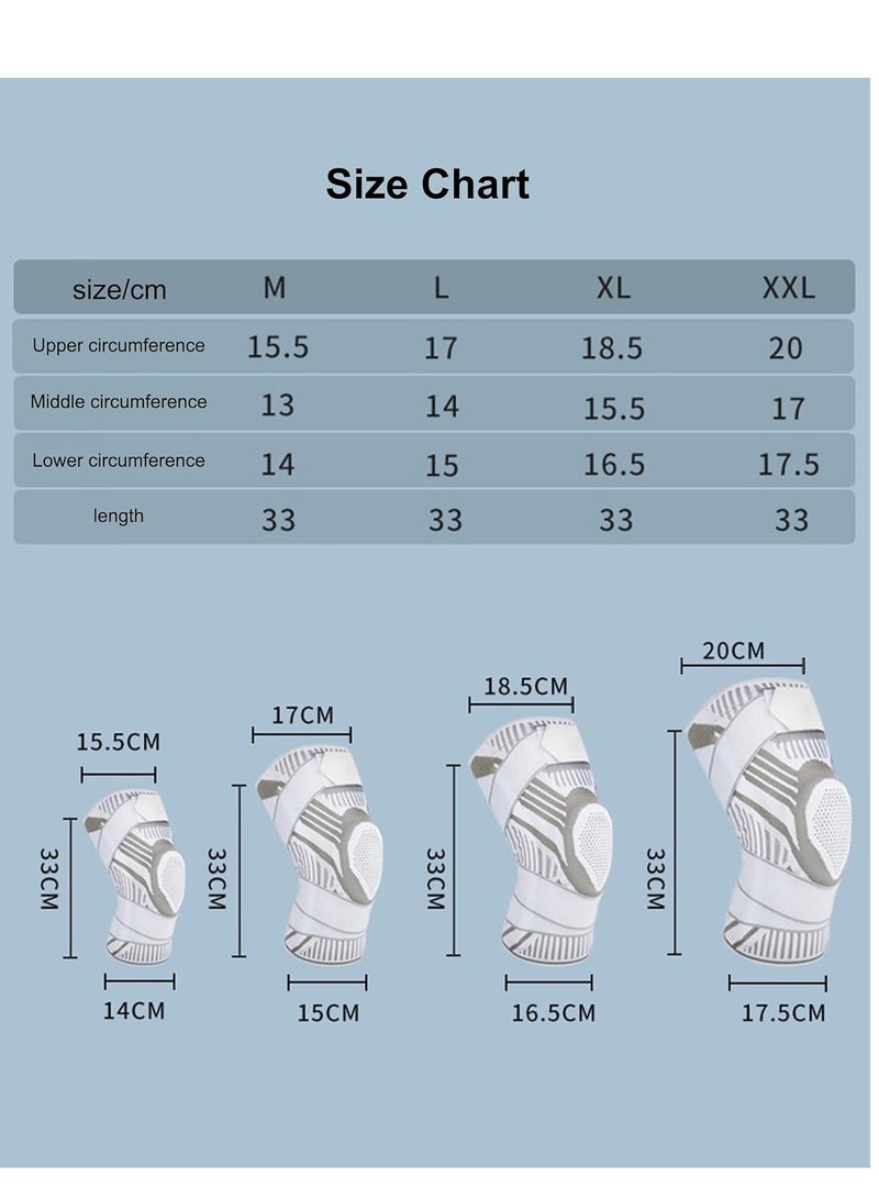 KASTWAVE Knee Brace, Soft Breathable Knee Sleeve, Knee Braces for Knee Pain Knitted, Knee Compression Sleeve Support for Men and Women, Running, Fitness, Weightlifting, Arthritis, ACL Torn Meniscus, White 1Pcs - Image 4