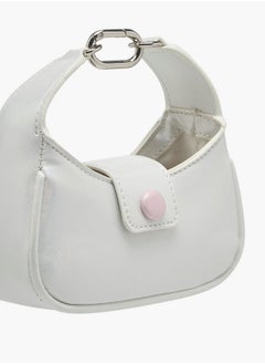 Flora Bella By Shoexpress Girls Solid Crossbody Bag with Detachable Strap and Flap Closure  - Image 4
