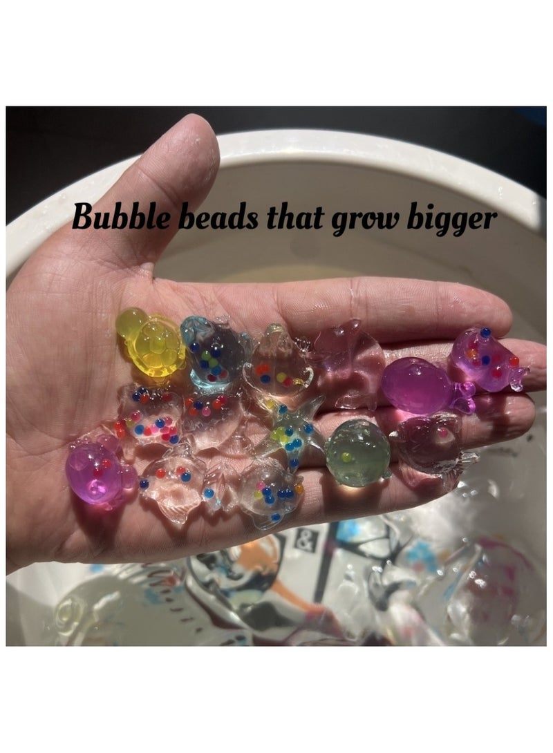 [10 pieces] Enlargeable large bubble beads suction cup beads new cartoon shape ocean crystal (note: not edible) - Image 1