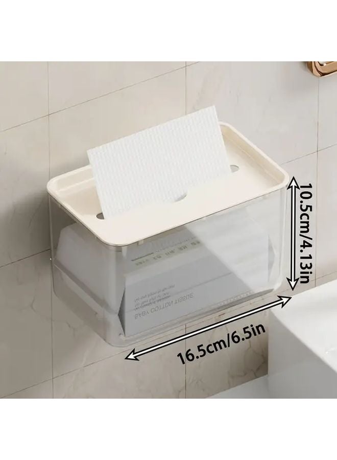 White Over The Toilet Organizer With Storage Box And Toilet Paper Holder - Image 4