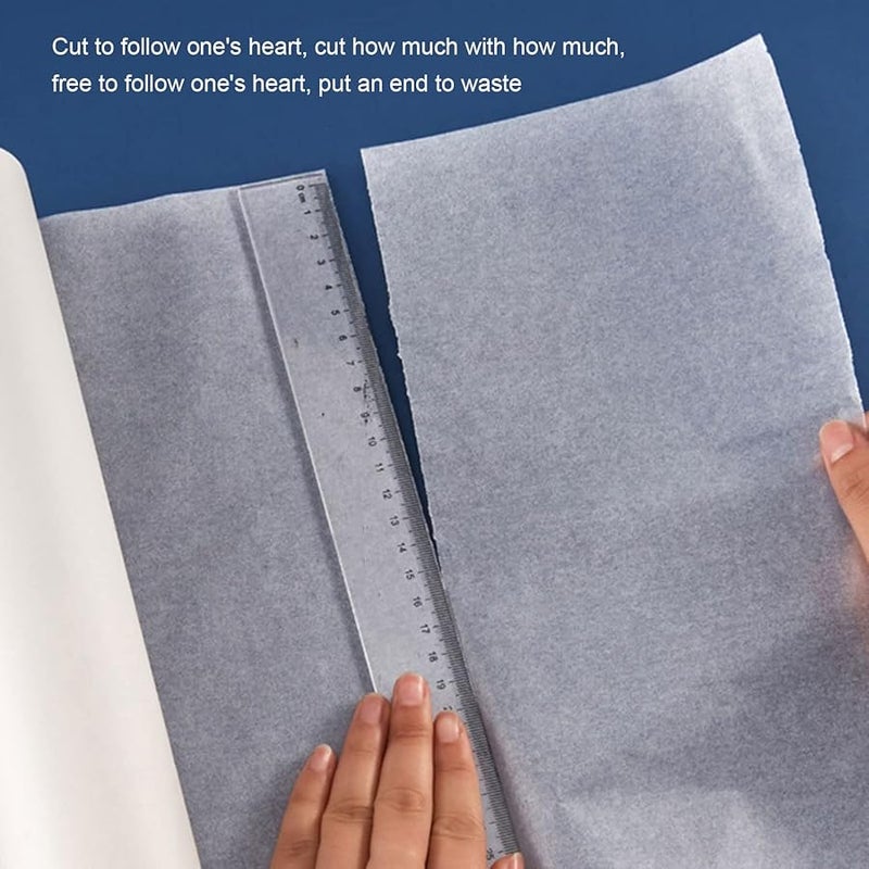 ورق تتبع أبيض لفة 46 متر للخياطة والرسم والتخطيط والتغليف - Image 4