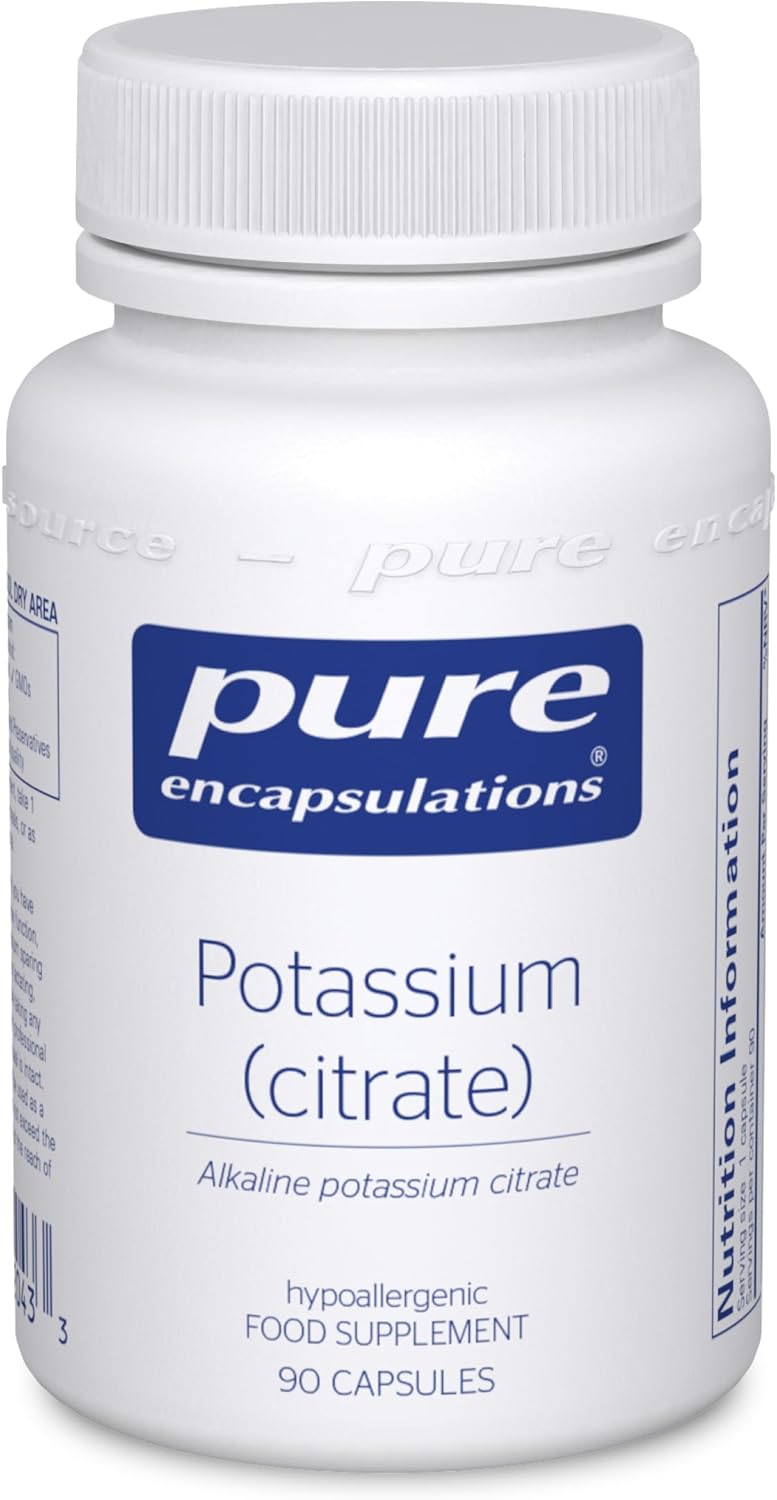 Pure Encapsulations Potassium Potassium Citrate Essential Minerals for Effective Electrolyte Balance and Normal Blood Pressure 90 Capsules - Image 1