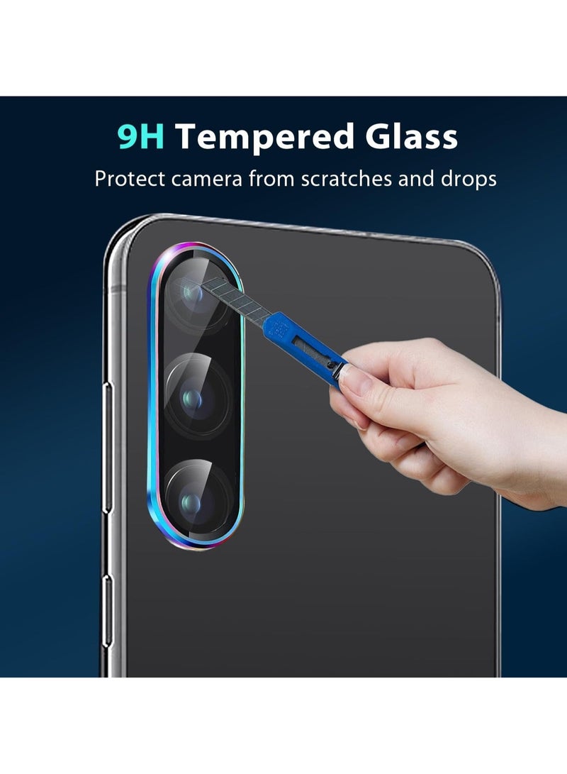 URBBKING For Samsung Galaxy A56 5G Camera Lens Protector, Scratch-Resistant HD Clarity Ultra-Thin 9H Tempered Glass with Aluminum Edging, Individual Metal Lens Cover (Color) - Image 2