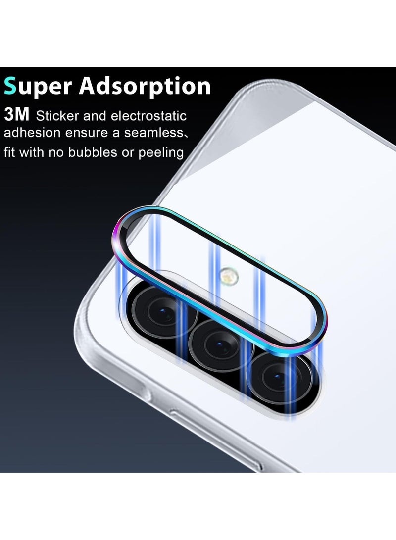 URBBKING For Samsung Galaxy A56 5G Camera Lens Protector, Scratch-Resistant HD Clarity Ultra-Thin 9H Tempered Glass with Aluminum Edging, Individual Metal Lens Cover (Color) - Image 4