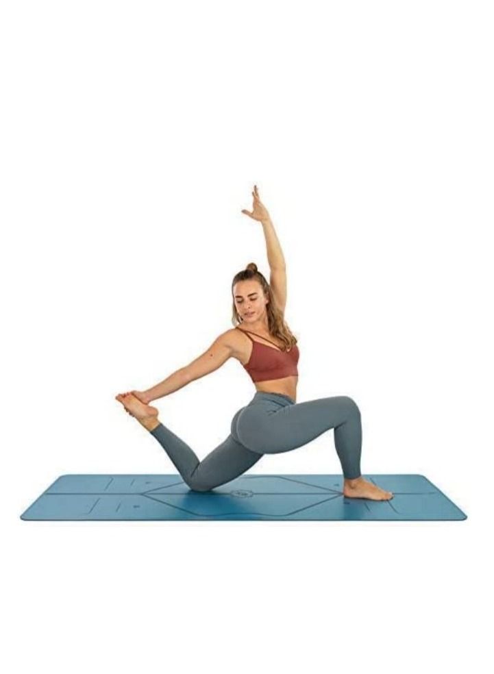 صديقة للبيئة حصيرة اليوغا المضادة للانزلاق ، وذلك باستخدام الأصلي محاذاة فريدة من نوعها نظام وضع العلامات ، قابلة للتحلل المطاط الطبيعي حصيرة ، 183 * 68 * 0.5cm . - Image 4