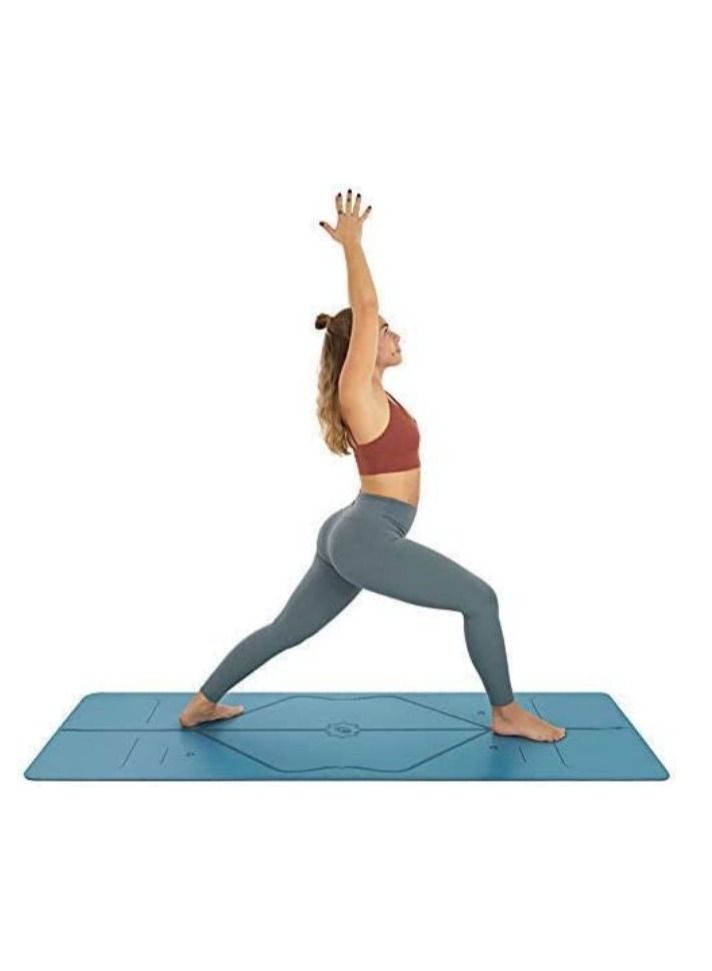 صديقة للبيئة حصيرة اليوغا المضادة للانزلاق ، وذلك باستخدام الأصلي محاذاة فريدة من نوعها نظام وضع العلامات ، قابلة للتحلل المطاط الطبيعي حصيرة ، 183 * 68 * 0.5cm . - Image 3