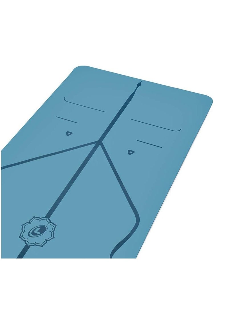 صديقة للبيئة حصيرة اليوغا المضادة للانزلاق ، وذلك باستخدام الأصلي محاذاة فريدة من نوعها نظام وضع العلامات ، قابلة للتحلل المطاط الطبيعي حصيرة ، 183 * 68 * 0.5cm . - Image 2