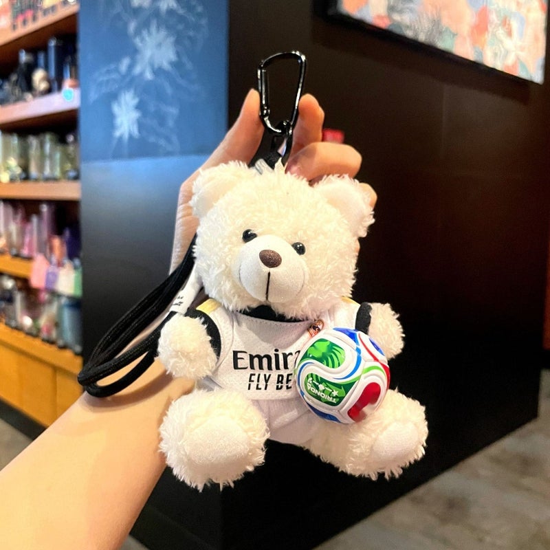 Cross-Border Fan Keychain with Cristiano Ronaldo, Real Madrid & World Cup Bear  Doll - Image 5
