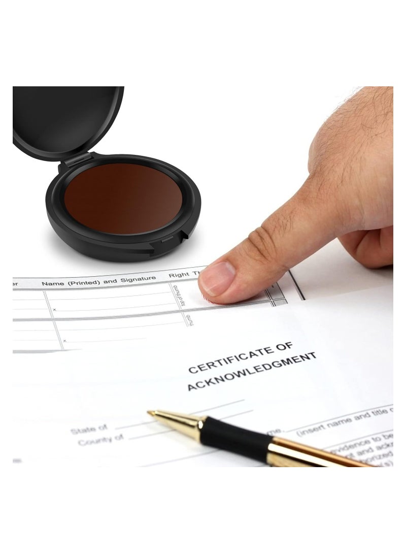 SYOSI 6 Pack Fingerprint Ink Pads, Red Thumbprint Ink Pad for Notary Supplies Identification Security Id Fingerprint Cards Law Enforcement Fingerprint, for Office Workers and Business Owners - Image 2