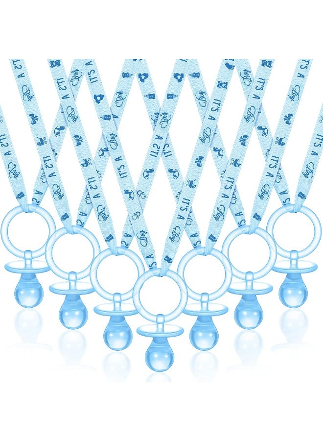 Coume Coume 36 Pieces Baby Shower Pacifiers Necklace Acrylic Baby Pacifiers Party Favors Pacifiers Charm Pacifiers Necklace for Girls Boys Baby Shower Party Decorations Table Scatter (Boy Style) - Image 1