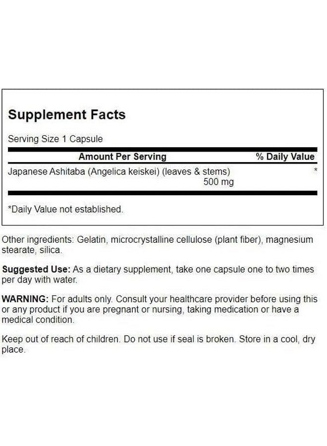 Swanson Japanese Ashitaba - Full Spectrum - Natural Formula for Immune System Support - (60 Capsules, 500mg Each) - Image 2