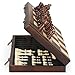 Hurdaos Magnetic Wooden Chess Set for Adults Kids 17 Chess Board with Handmade Pieces Folding Portable Travel Unique Chess Sets Game for Tournament Professional Beginner - Image 3