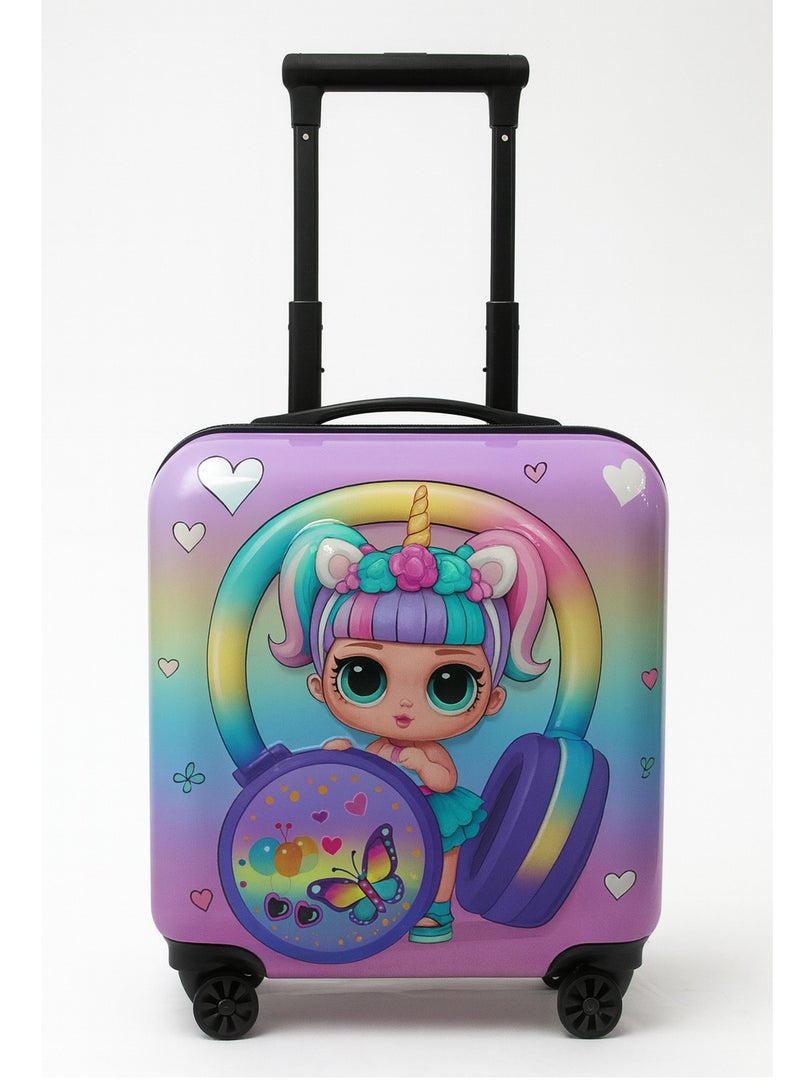 MNUK Music Girl-Hard Sided Polycarbonate Kids Trolley Luggage-16 Inches| MG-113