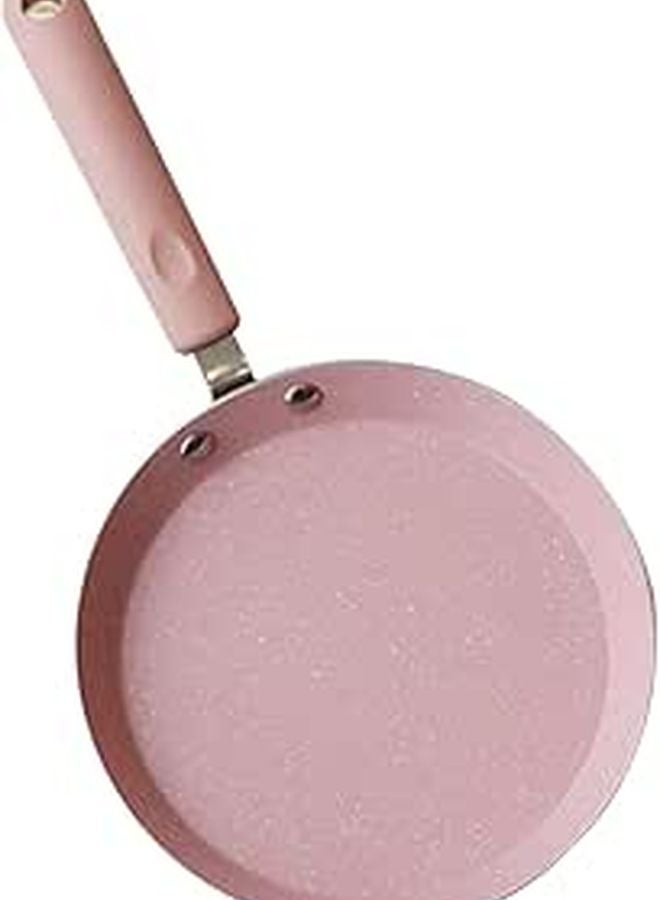 6 Inch Pink Aluminum Nonstick Omelet Pancake Frying Pan Oil Free Surface - Image 1