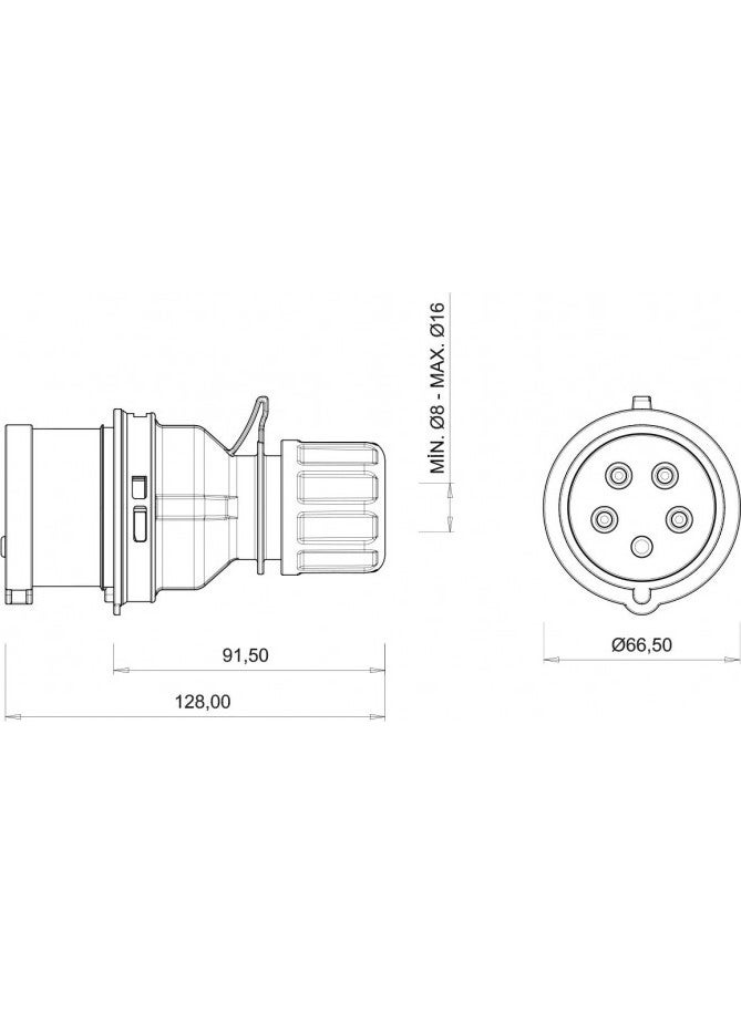 IP44 Cee Norm 5/16A Flat Plug 380V - 450V BC1-1505-2011 - pzsku/Z5E5DBAEFFE80097507A4Z/45/_/1730492099/1c2fb93f-f51d-44e0-9077-17da0913e361