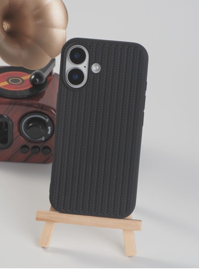 ShebSheb Soft TPU 3D Braided Style Fabric Phone Case for iPhone 16 - Image 2